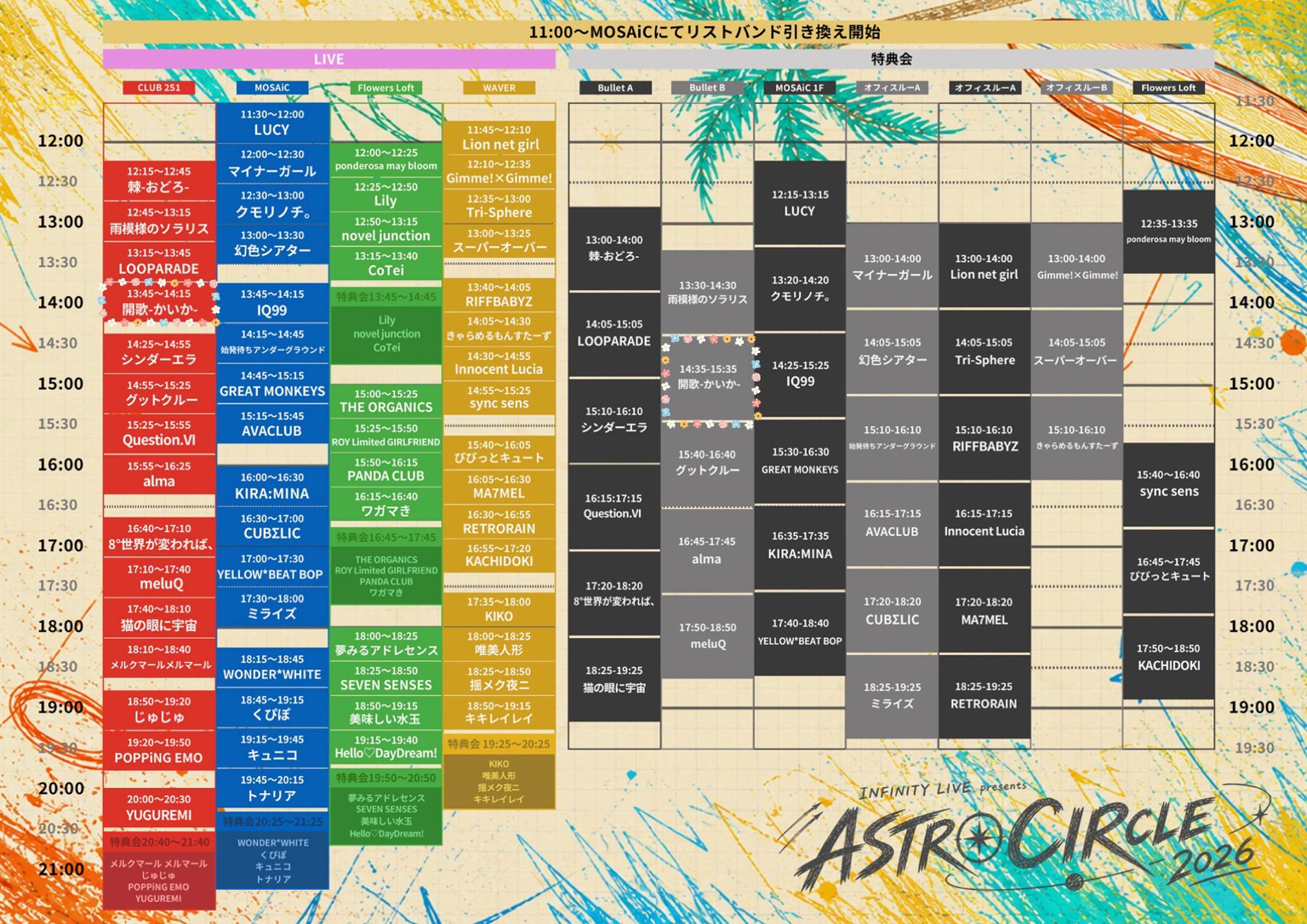 誤記ありINFINITY LIVE presents『ASTROFES 2026 - Summer - 』